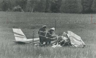 Deadly field: Crash killed pilot Berris Peters, 22, of Toronto, passenger Daniel Graham, 23, of North York