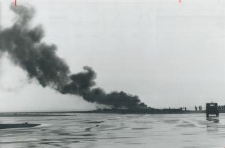 Thirty seconds after the crash, the airport looks as if it had been bombed