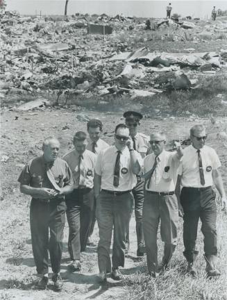 At the scene of the jet Sunday that killed 108 persons