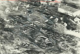 Heart of Cobalt lies in ruins after fire yesterday destroyed up to 150 buildings, leaving about 400 people homeless