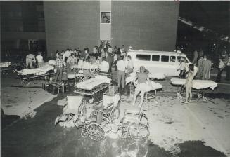 Residents of home were taken out and away from the smoke in wheelchairs, beds - any handy conveyance