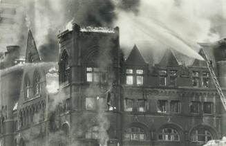 History was all but destroyed last night as fire roared through the old Confederation Life building which was being renovated