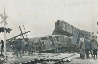 Head-on crash of two CNR freight trains killed at least two men early today at Pefferlaw, 30 miles northeast of Newmarket. Three men were injured, one(...)