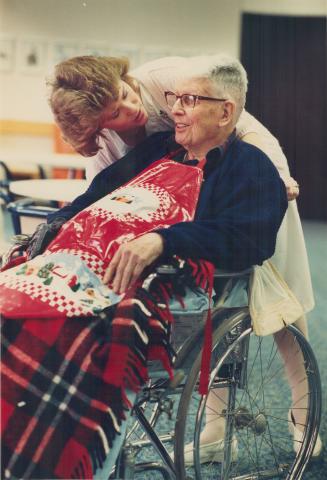 Not just seniors, like Martin Dunsford, 95, with nurse Karen Gammon, will benefit from the Centre for Studies in Aging