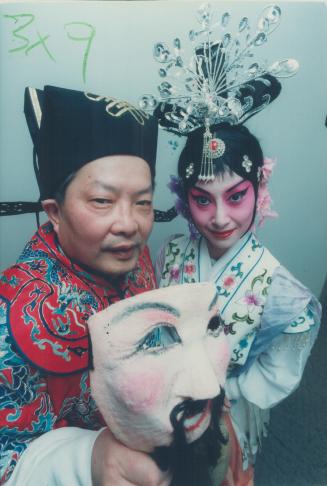 Chinese opera: John Huang, left, and Yan Yan Cheng wear elaborate costumes for performances by the Chinese Opera Group during New Year celebrations