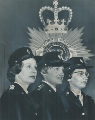 Army security officers for the Queen Mother's dinner, these three Toronto CWACs will see her at close range June 24