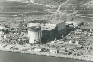 Better uses? Vacum building stands in forefront of Darlington nuclear project near Oshawa
