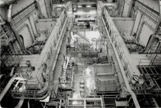 Powerful place: The view, from several storeys up, of the reactor which will soon be put into action