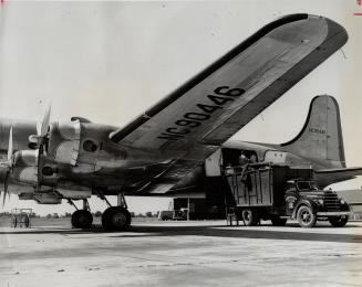To save surplus Peas in the Trenton district, this four-motored American Airlines DC4, the St