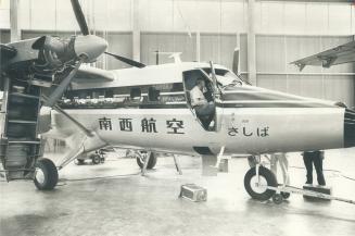 A Twin Otter for Japan. This de Havilland Twin Otter will soon be on its way to Japan for delivery to Japan Southwest Airlines. Shown getting finishin(...)