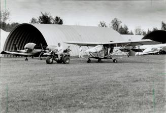 Jack Cowan laws ultra-light at Baldwin Airport