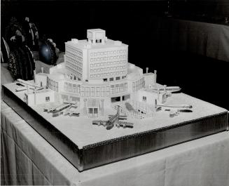 Malton's proposed jetport modeled in sugar won first prize in culinary competition conducted as part of the annual Canadian Restaurant association mee(...)