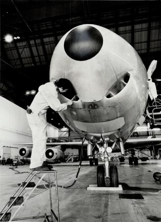 Check out: Technician Gavin McKay gives DC-8 the once-over