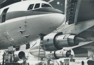 Built in 1970 at cost of $15 million, 747 hangar can handle two 747s, L-1011s and six DC-9s