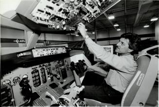 Phil D'Eon in Atlantis Aerospace flight simulator