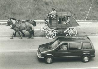 Not exactly priority post. This replica of an Upper Canada Mud Coach rolled into town yesterday, recreating the Toronto-Ottawa mail run from 1835 to 1(...)