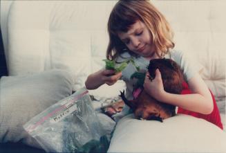 Kasia Degler and Muffin the Guinea Pig