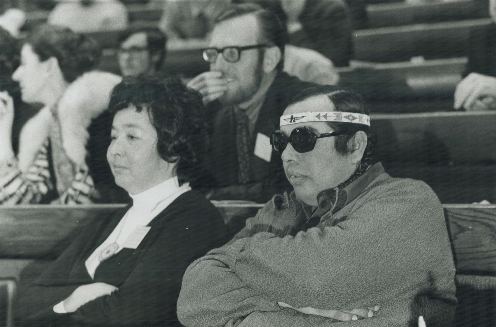 L to R Yvonne McRae Wilfred Wawaskesh