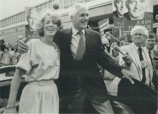 New Liberal leader and prime minister-elect John Turner and wife Geills