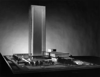 Dobush and Stewart entry, City Hall and Square Competition, Toronto, 1958, architectural model