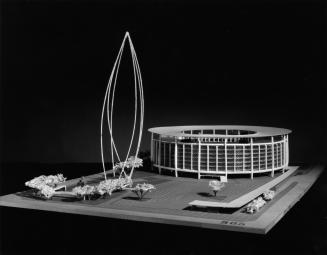 Michael Bach entry, City Hall and Square Competition, Toronto, 1958, architectural model