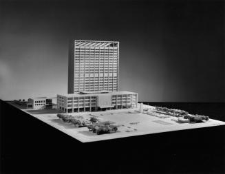 Leslie Forster entry, City Hall and Square Competition, Toronto, 1958, architectural model