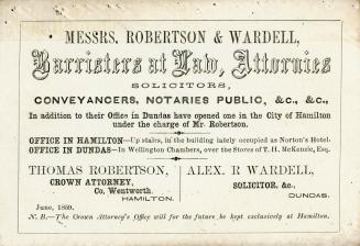 Messrs. Robertson & Wardell, Barristers at Law