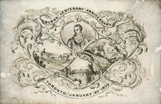 Burns centenary anniversary Toronto, January 25th, 1859