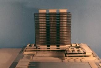Halldor Gunnlégsson & J?rn Nielsen entry, City Hall and Square Competition, Toronto, 1958, architectural model