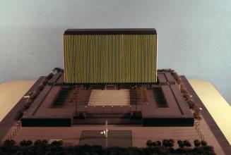 William Hayward and Associates entry, City Hall and Square Competition, Toronto, 1958, architectural model