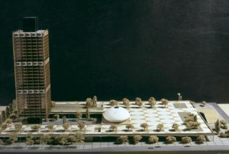 Sherwood Mills and Smith entry, City Hall and Square Competition, Toronto, 1958, architectural model