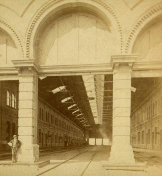 Image shows a part of exterior and interior of the Union Station.