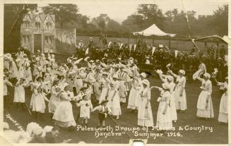 Polesworth troupe of Morris & Country dancers, summer 1914