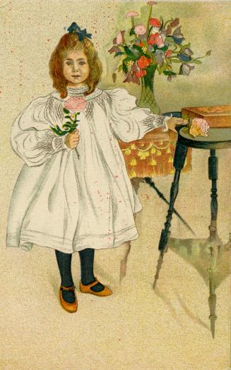 Young girl with flowers