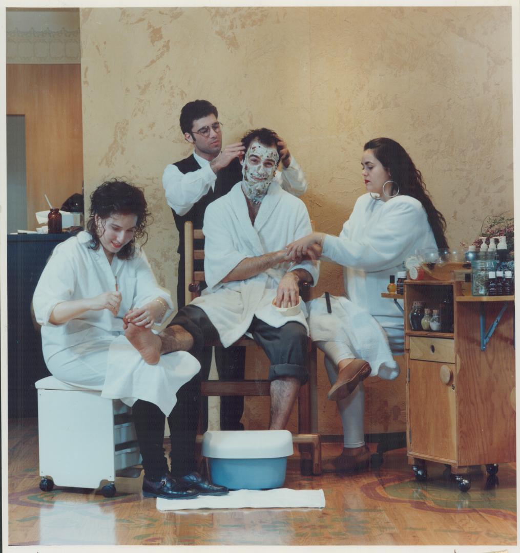 Relax, guys, there's nothing to fear about facials, manicures, pedicures or any of that stuff you figure is strictly women's domain. So open your mind(...)