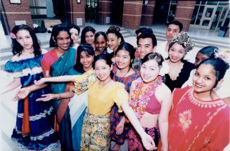 Students at Mother Teresa Catholic Secondary School show off different ethnic outfits as they prepare for the school's International Night tonight. Th(...)