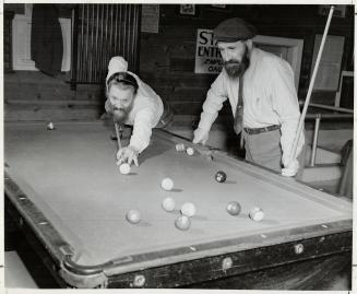 Pool rooms are often thought to be places that lead youth astray but the House of David has them in its amusement park, and many of the members are real pool sharks who never wager