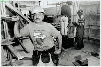Ready and waiting: Ken Nichols spends his day at a union hall training centre with other unemployed trades people while Metro projects sit in limbo