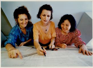 Planning new lives: A computer drafting course has given Danuta Szpak, Dorota Lubaczewska and Shirley Quach a chance to resume careers after coming to Canada