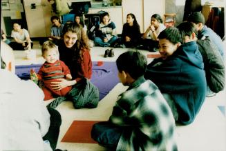 Human development: Kimberley MacKenzie has been bringing Chase since he was 4 months old so the class can see the baby's development
