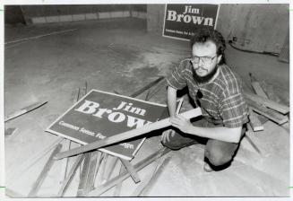 Ray Webster tracked down a man later accused of stealing more than 200 signs from Jim Brown and Other Candidates