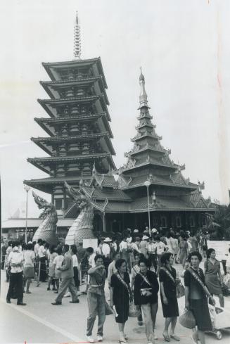 Expo 70 in Osaka serves as aprofound warning of the future state of the Japanese environment, claims Malcolm Fitz-Earle in accompanying letter. Fitz-Earle was host at Canadian Pavilion