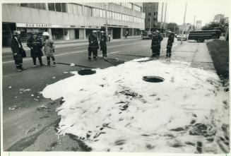 Manholes exploded