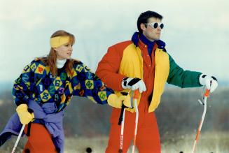 Above, she wears K-factory sweater, $235, Skyr turtleneck, $30, Skyr jacket, $375, Ditrani pants, $175, Bogner headband, $18, Patrick Einhorn mitts, $(...)