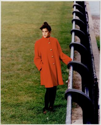 Swing: Raffinati's wool swing coat, left, with gold tone buttons, $399, The Bay