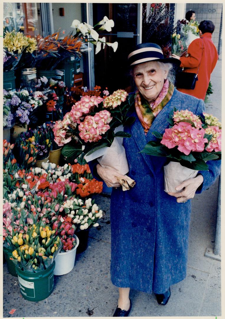 When Bianca Gillany, 88, saw the profusion of flowers outside this Avenue Rd