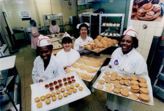 Dream team: Women of World Bakery, from left, Esther Tewogbade, Blanca Mosquera, Norma Campana and Brenda Vandenburg, have high hopes for project