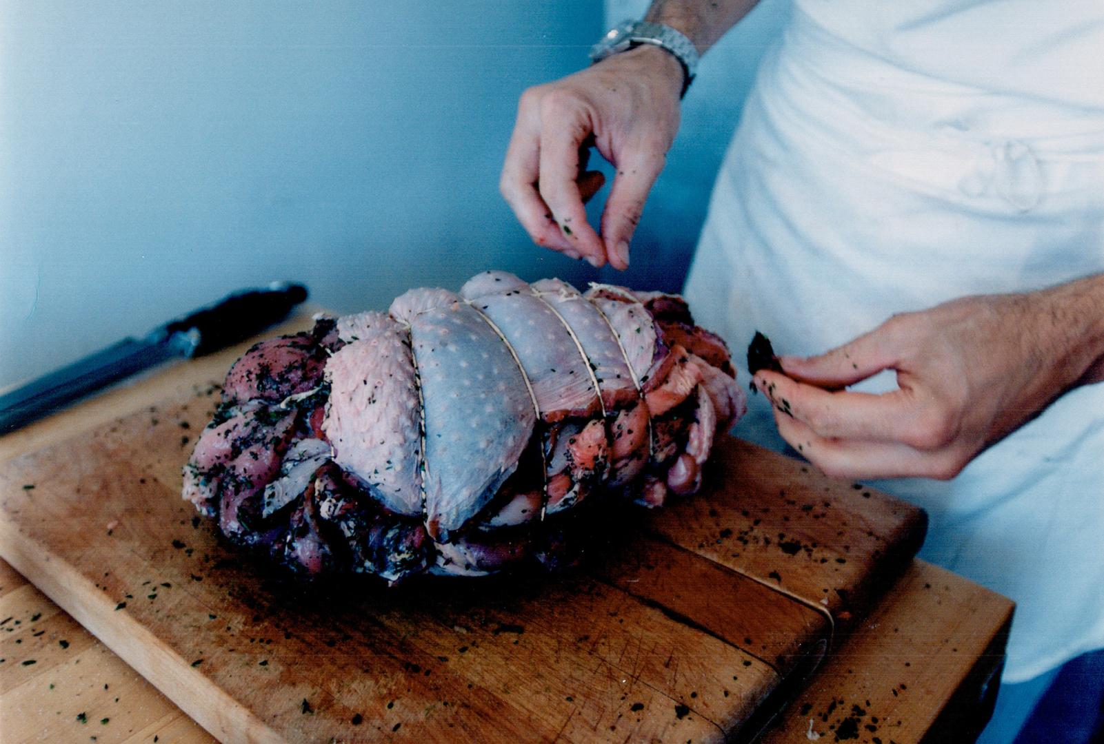 Herb Shuffed wild turkey breasts