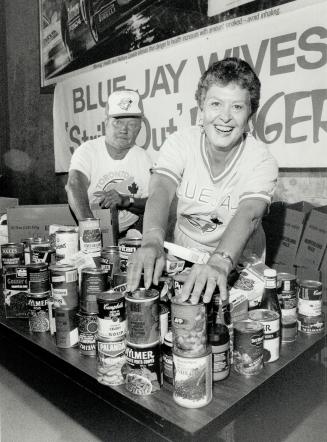 Food for thought: Hungry people in Metro need the canned food that Blue Jays wives - including Joyce Smith, wife of first base coach Billy Smith - will be glad to accept at games this week