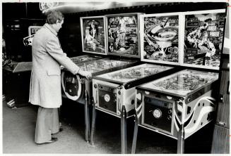 The pinball wizard: Bruce Ward tries his luck in a winter wonderland